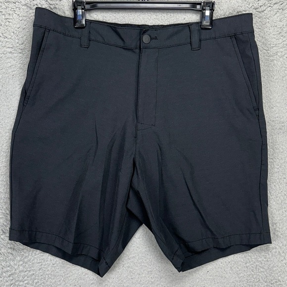 Banana Republic Mens Performance Golf Shorts 38 Black Elastic Waist Khaki Chino